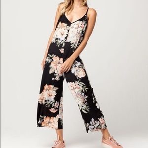 Band Of Gypsies Collective Floral Lattice Womens Jumpsuit